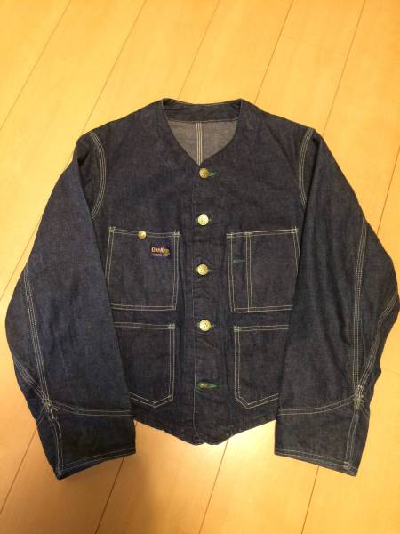 オシュコシュ　エンジニアジャケット　40s 50s 40sヴィンテージオシュコシュ☆エンジニアジャケット☆濃紺！(男性用