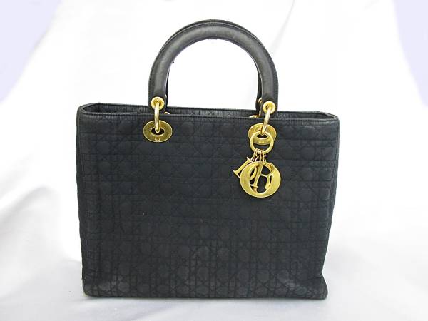 ●gu1015d Dior レディディオール カナージュ キャンバス USED