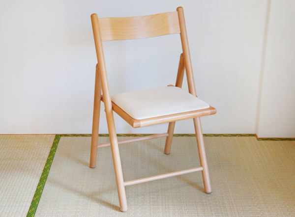 無印良品MUJI｜ブナ材チェア 椅子｜折りたたみ式 布座｜手渡し可