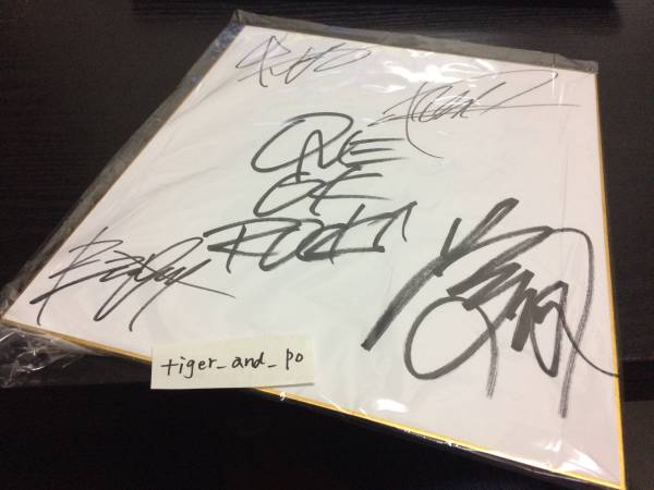ワンオク ONE OK ROCK 直筆 サイン入り 色紙 ONE OK ROCK 直筆サイン