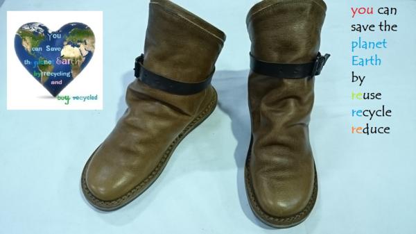 trippen36 /トリッペンボア付きレザー ショートブーツ 23cm/K954