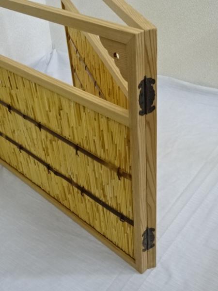 ◆茶道具【杉縁　葦簀　風炉先屏風】凝った造りです！　茶器