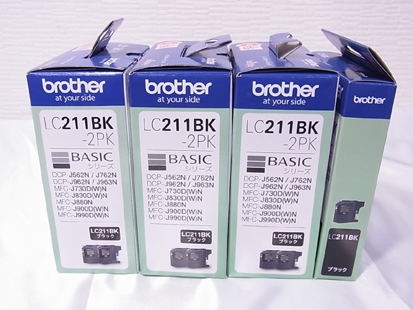 〓 ブラザー 純正インクカートリッジ LC211BK-2PK 3個半セット