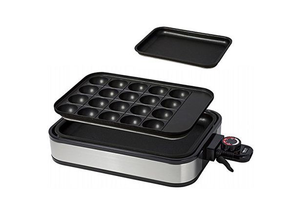 着脱式ホットプレート たこ焼きプレート&平面プレート付 S