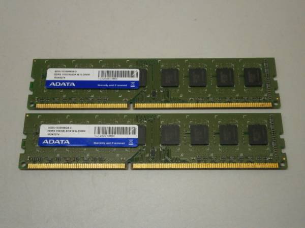 ADATA NB_MEM2262 ADATA 240Pin DDR3メモリ 8GB 2枚組 DDR3-1333 完動