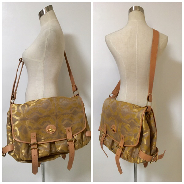 希少 Vivienne Westwood スクイグル柄 大型 ショルダーバッグ