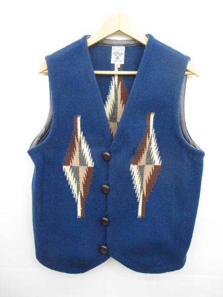 美品 オルテガ ORTEGA'S チマヨベスト CHIMAYO NM メンズ 38 紺
