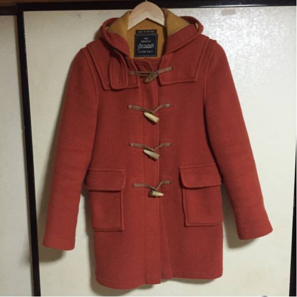 CLOVERALL オレンジ ダッフルコート GLOVERALL オレンジダッフルコート タイトデザイン Gloverall