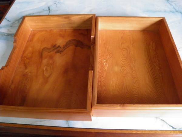 屋久杉工芸品 文箱 文房具箱 筆記用具入/和風 屋久島 屋久杉工芸