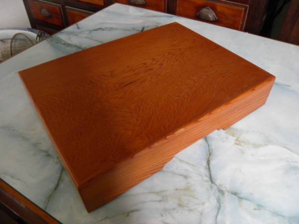 屋久杉工芸品 文箱 文房具箱 筆記用具入/和風 屋久島 屋久杉工芸