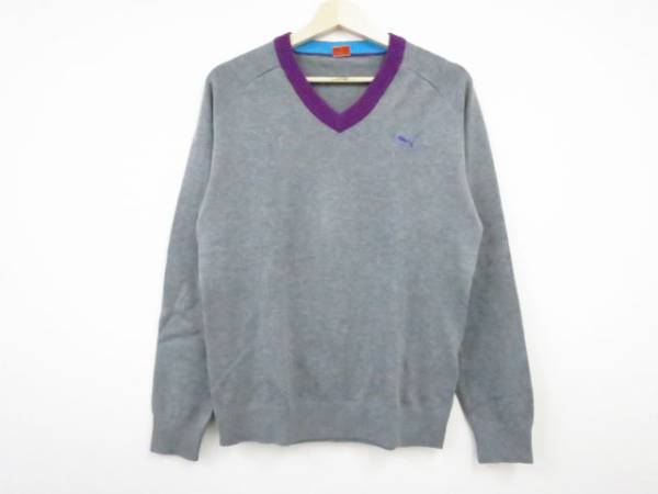 PUMA GOLF プーマゴルフ ニット セーター グレー L fu1701a