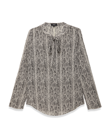 セオリー　スネーク柄のシルクブラウス　今期美品