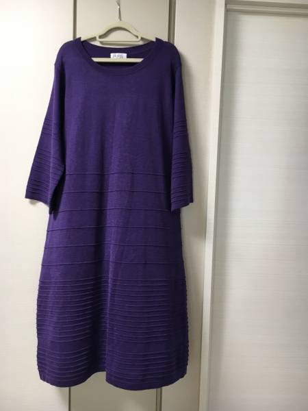 自由区　40　ゆったりワンピース（美品）4244　パープル