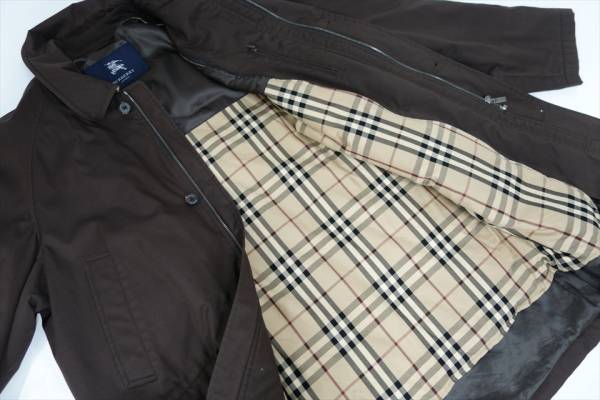 d54■バーバリーBURBERRY LONDONダウンライナー付ハーフコート/L