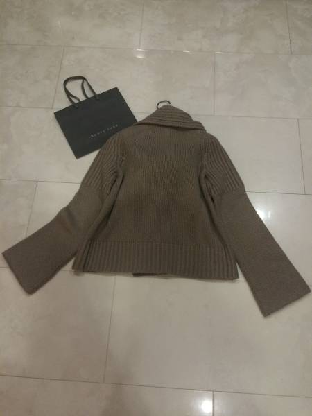 美品★セオリーリュクス★ストール付カーディガングレージュ