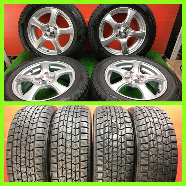 185/65R15 ダンロップ DSX-2 12年 バリ山 PCD100 4穴
