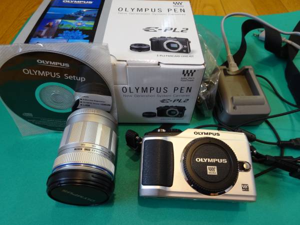E-PL2 OLYMPUS PEN ミラーレス一眼 オリンパス レッド 14-42mm ミラー