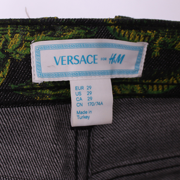 極美品✨ランウェイモデルVERSACE □H&M×VERSACE ワニ柄ストレッチ 