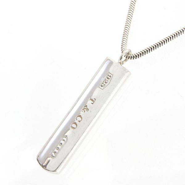 ティファニー ネックレス 1837 バータグ SV スターリングシルバー 中古 SV ペンダント プレート スネークチェーン TIFFANY&Co.