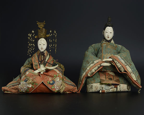 【加】 時代 雛人形 古雛　416h