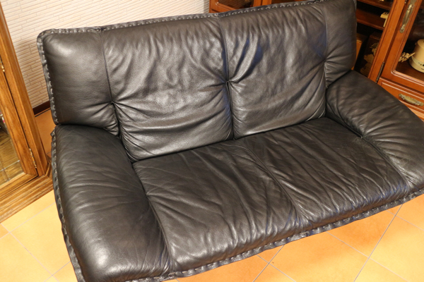 購30万円◆本革2人掛けソファ◆中古美品◆高級家具◆レザー◆兵庫県姫路市発