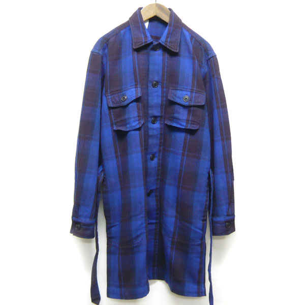 激安大特価，低価 15AW N.HOOLYWOOD エヌハリウッド ミスターハリウッド チェックガウンシャツ BLUE CHECK ブルー チェック 青 36(長袖シャツ)｜売買されたオークション情報、yahooの商品情報をアーカイブ公開 - オーク 男性用