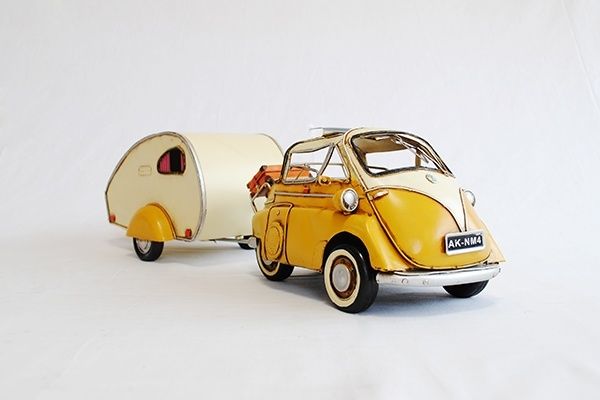 ブリキのおもちゃ 自動車 BMWイセッタ250風キャンピングカー
