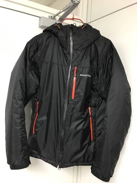 中古美品【モンベルmontbell】フラットアイアンパーカ■BK■M