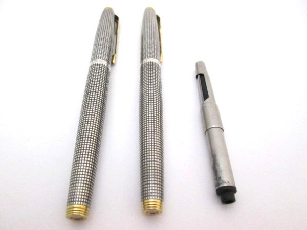 1円～☆パーカー 万年筆 スターリングシルバー ペン先14K FX 2本セット