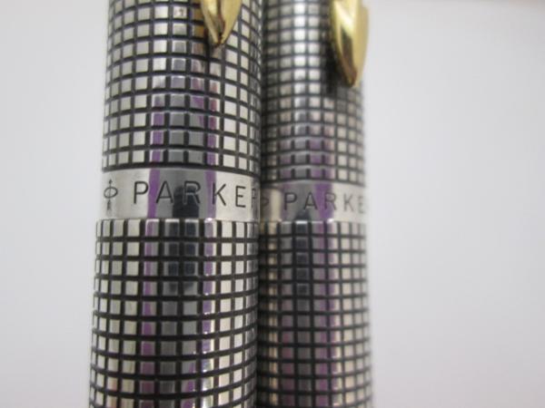 1円～☆パーカー 万年筆 スターリングシルバー ペン先14K FX 2本セット