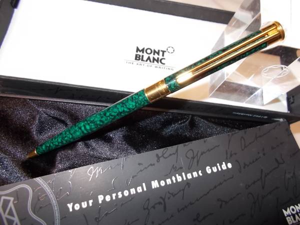 超美品！☆美麗！モンブラン “ノブレス” マーブルグリーン　シャープペンシル