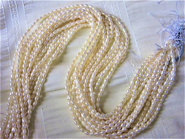 新品★ 大量 淡水パール 14連 ホワイト