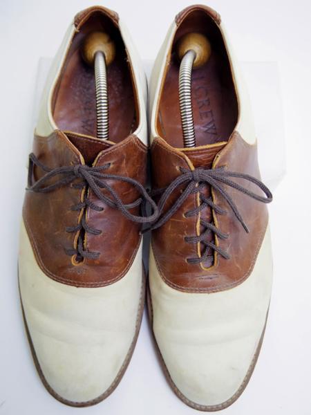 29cm相当◆J.CREW サドルシューズ / ジェークルー ツートーン 2色 カジュアルシューズ 革靴 レザーシューズ ホワイト×ブラウン /b480