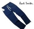 ◇H139新品ポールスミス 鹿の子裏起毛 デザインロングパンツL 紺
