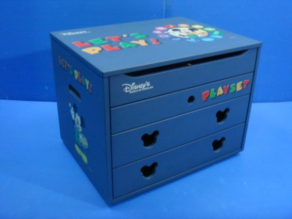 Disney World Of English ディズニー 英語教材収納ボックス チェスト ミッキー 小物収納棚 飾り棚 ミニ机 キャビネット デスクワゴン 売買されたオークション情報 Yahooの商品情報をアーカイブ公開 オークファン Aucfan Com
