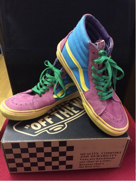 Vans Pink | Sk8-Hi Shoes in Shoe - ⁄ Customs Neon Top High Women's