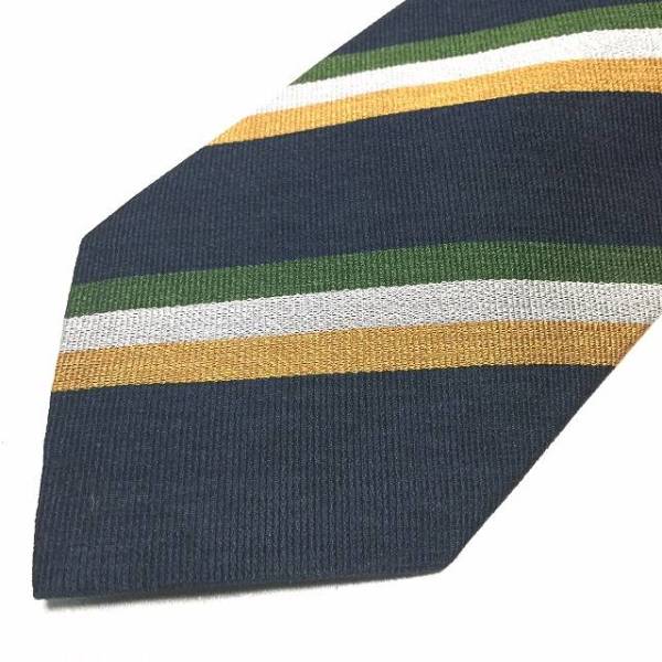 新品 ナイジェルケーボン ネクタイ Nnigel Cabourn ストライプ シルク NE-585 ネイビー