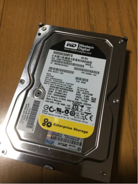 [未使用 500GB] Western Digital WD Re WD5003ABYX [HDD 7200rpm 64MB SATA 3.0Gb/s 3.5inch ]