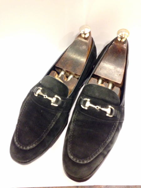 エドワードグリーン ビットスエードローファー ブラック