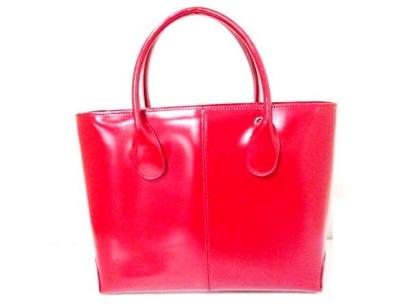 トッズ ハンドバッグ レッド レザー TOD'S