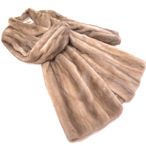 毛並み良品▽Malvoisie MINK マルヴォワジー ミンク 本毛皮 セミロング