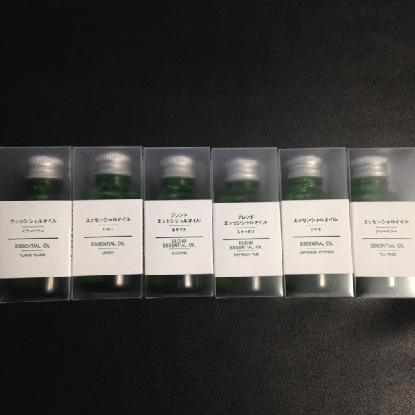 無印良品 アロマディフューザー エッセンシャルオイル 6種セット イランイラン、レモン、ひのき、おやすみ、ティートリー、しゃっきり