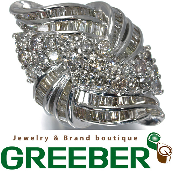 ダイヤモンド PT ダイヤモンド リング 3.00CT リング 3.00ct(total) SI 
