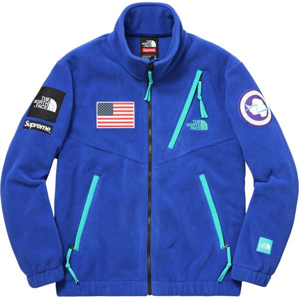 Supreme The north Face 17ss Fleece Jacket 青 M シュプリーム