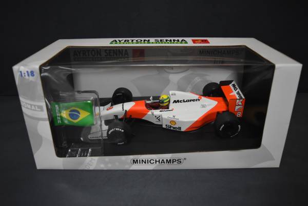 ミニチャンプス 1/18 McLaren Ford MP4-8 Brazilian GP 1993 A.Senna