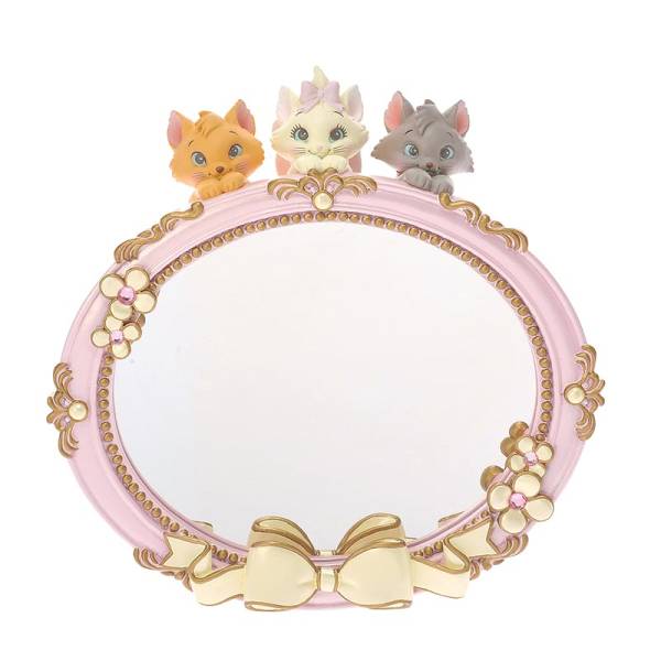 お歳暮 ディズニーおしゃれキャットマリースタンドミラーベルリオーズトゥルーズ鏡ピンク キャラクターグッズ