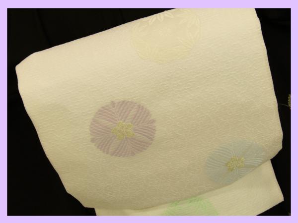 ◆衣紋屋◆5833 【1円～】『京都イシハラ』謹製 西陣織 絽 名古屋帯 松竹梅丸文様