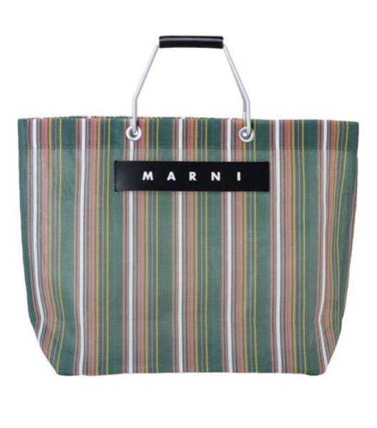 新品 タグ付きマルニ フラワーカフェ メッシュ トートバッグ