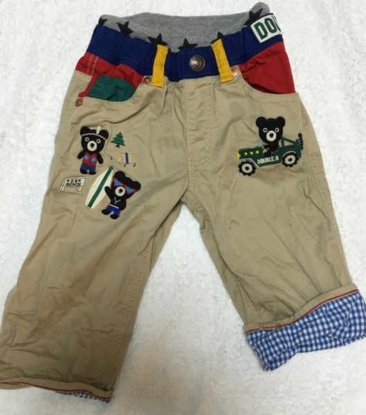 【美品】ダブルＢ 豪華刺繍ハーフパンツ 120