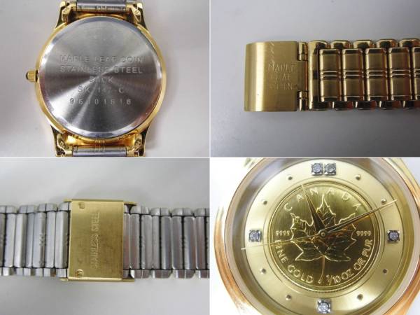 メイプルリーフ コイン クォーツ腕時計 SK-147-C 9999 FINE GOLD 1